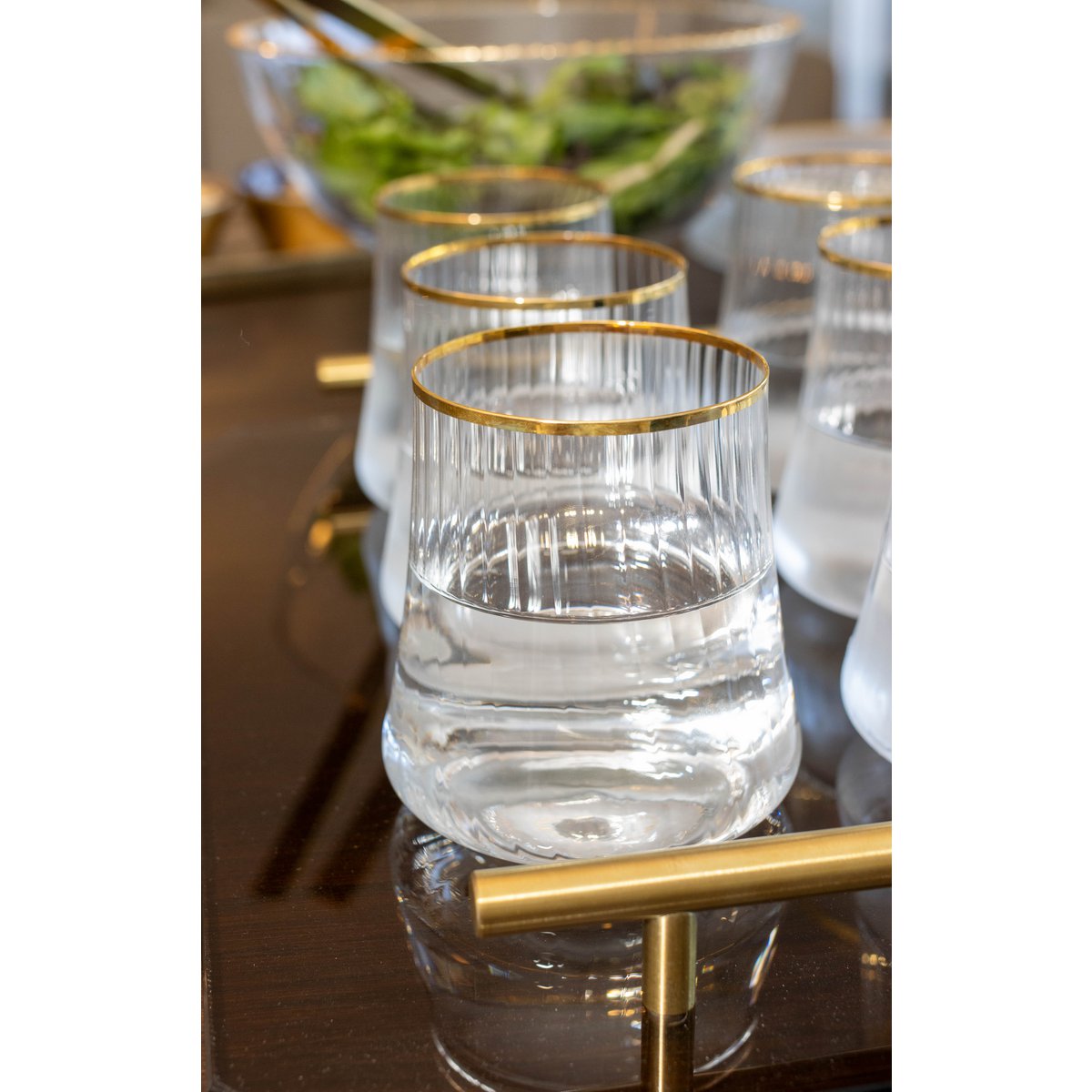 350 ml glas med guldkant – 6-pack