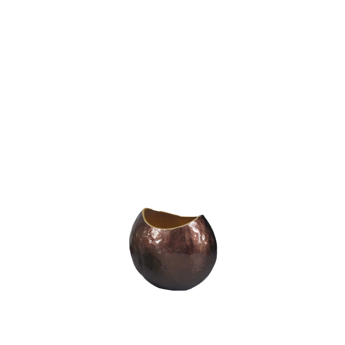 Brun oval vas 22,5x14,5x18,5 cm