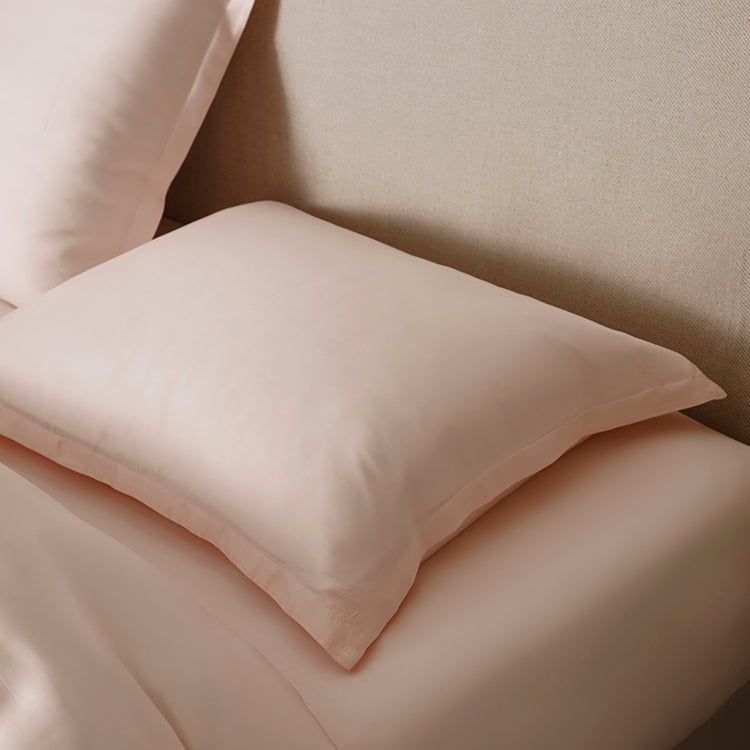 TENCEL™ Sateen Duvet Cover Peach White