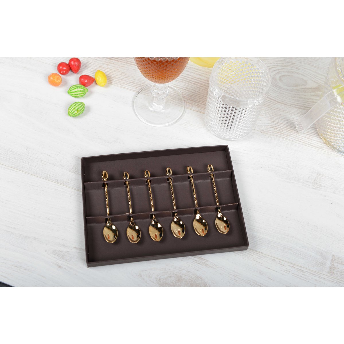 Moka spoon grain golden coffee