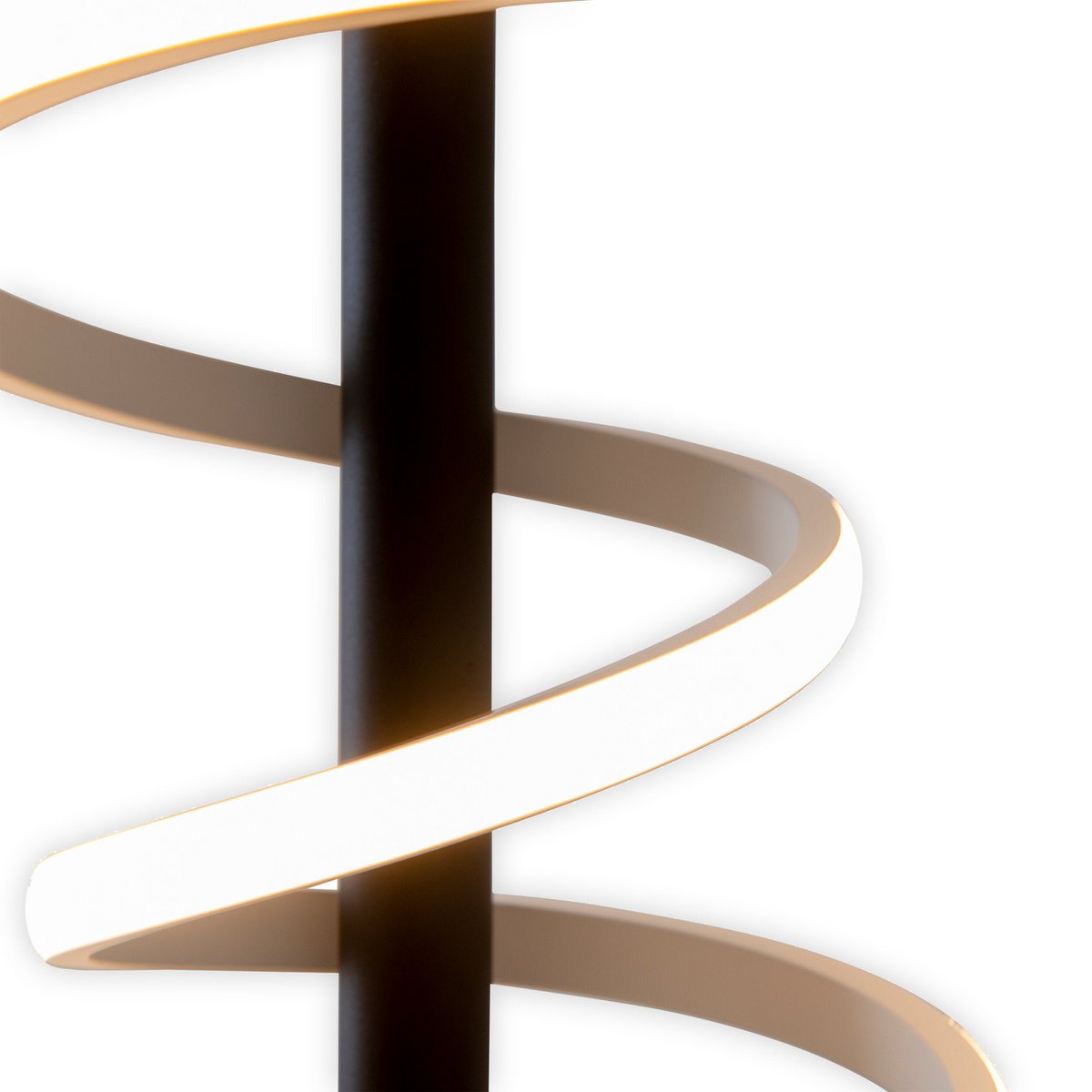 LED-bordslampa "Belleza", modern bordslampa i metall och plast i svart och vitt, med fast inbyggd LED, 50 cm hög, belysning för vardagsrum, matsal, sovrum eller kontor.