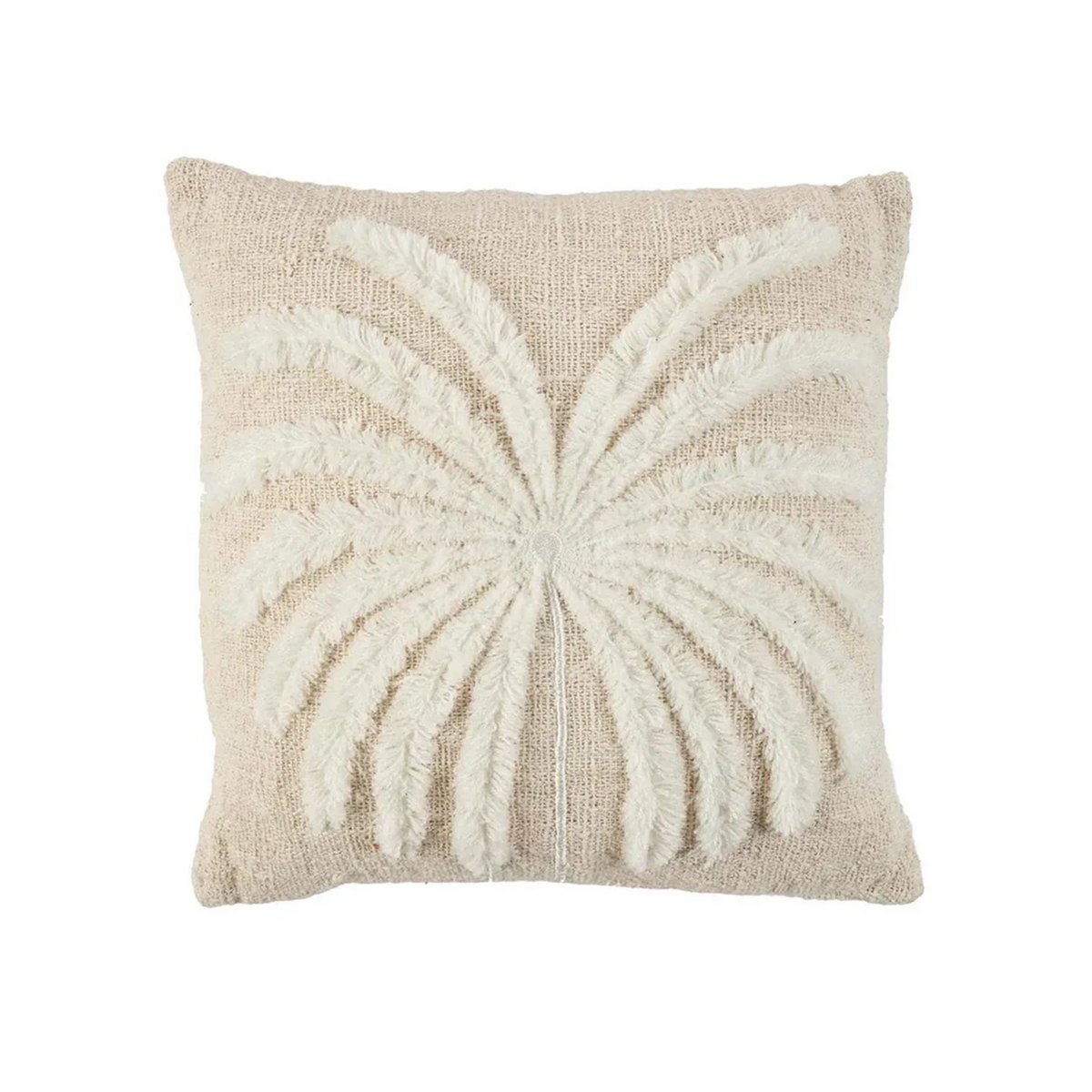 The Isla Palm Cushion Cover - Natural White