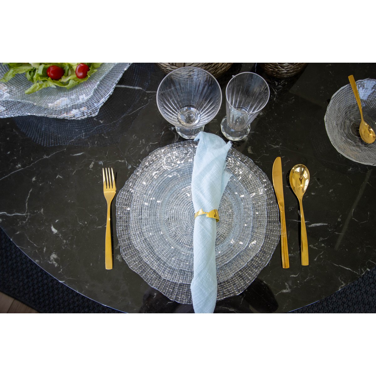 Transparent serveringsfat 33 cm