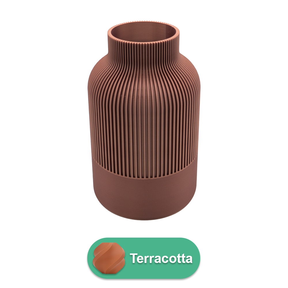 Rillo 3D vase - 3D printed vase - Sustainable PLA - Suitable for artificial flowers