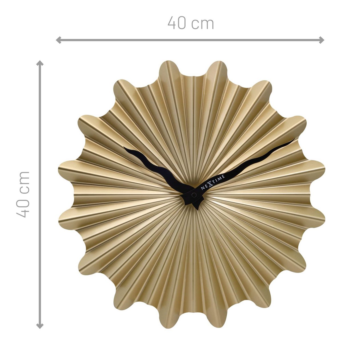 Wall clock 40cm - Silent - Metal - "Sunny"