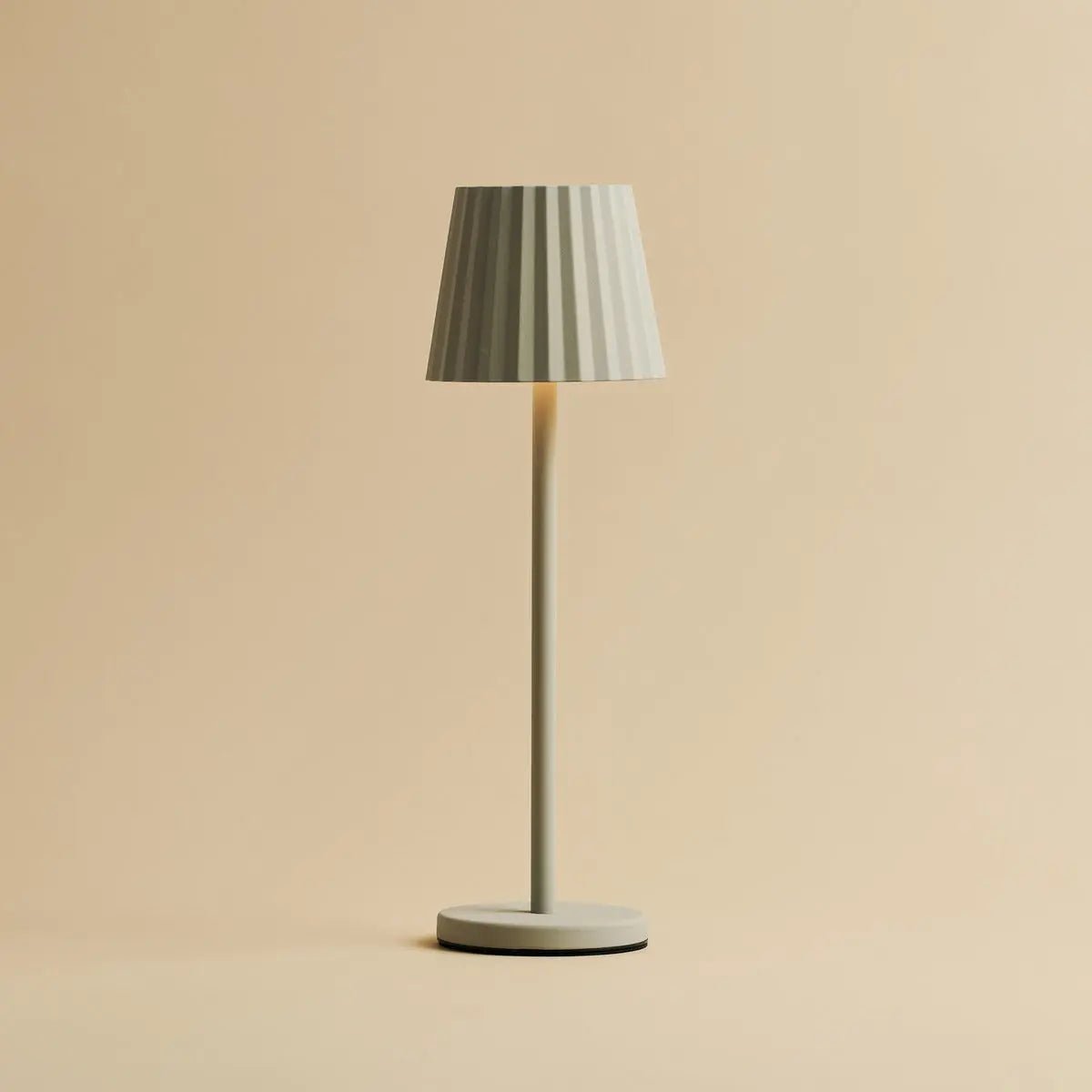 Maya Shadow Grey Ribbed Table Lamp