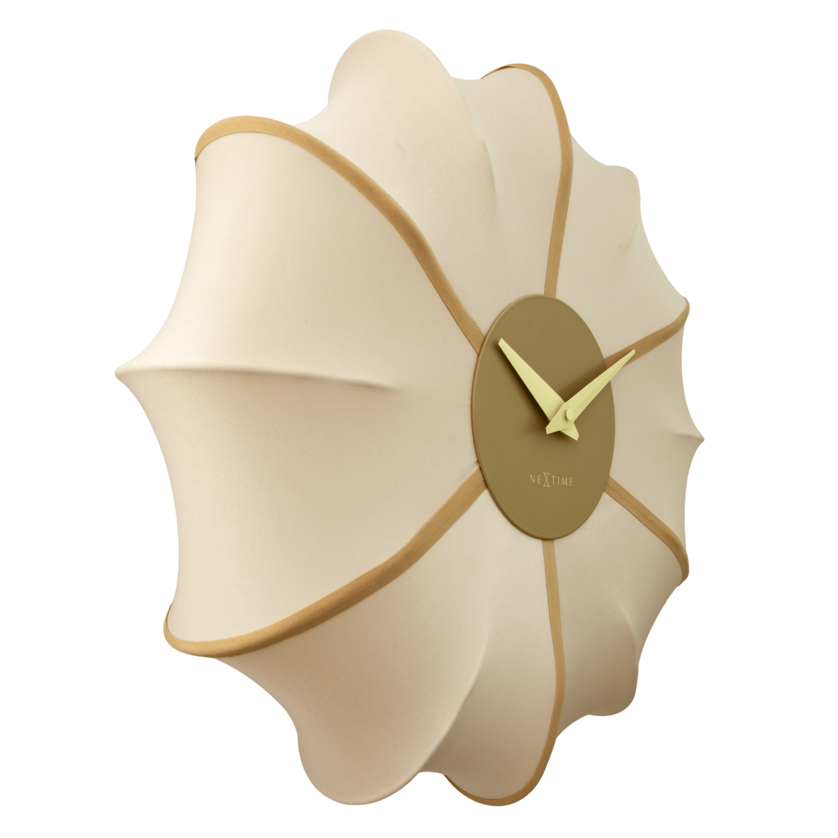 Wall clock 50cm-Silent-Fabric/Metal-NeXtime 'Ultimo'