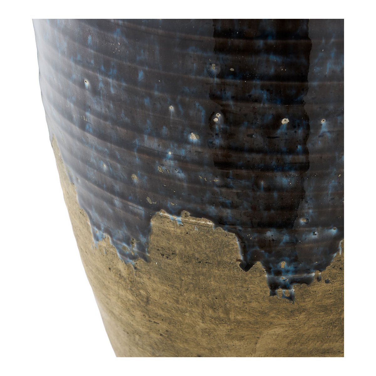 Vase, ceramic, dark blue, ø27x44,5 cm
