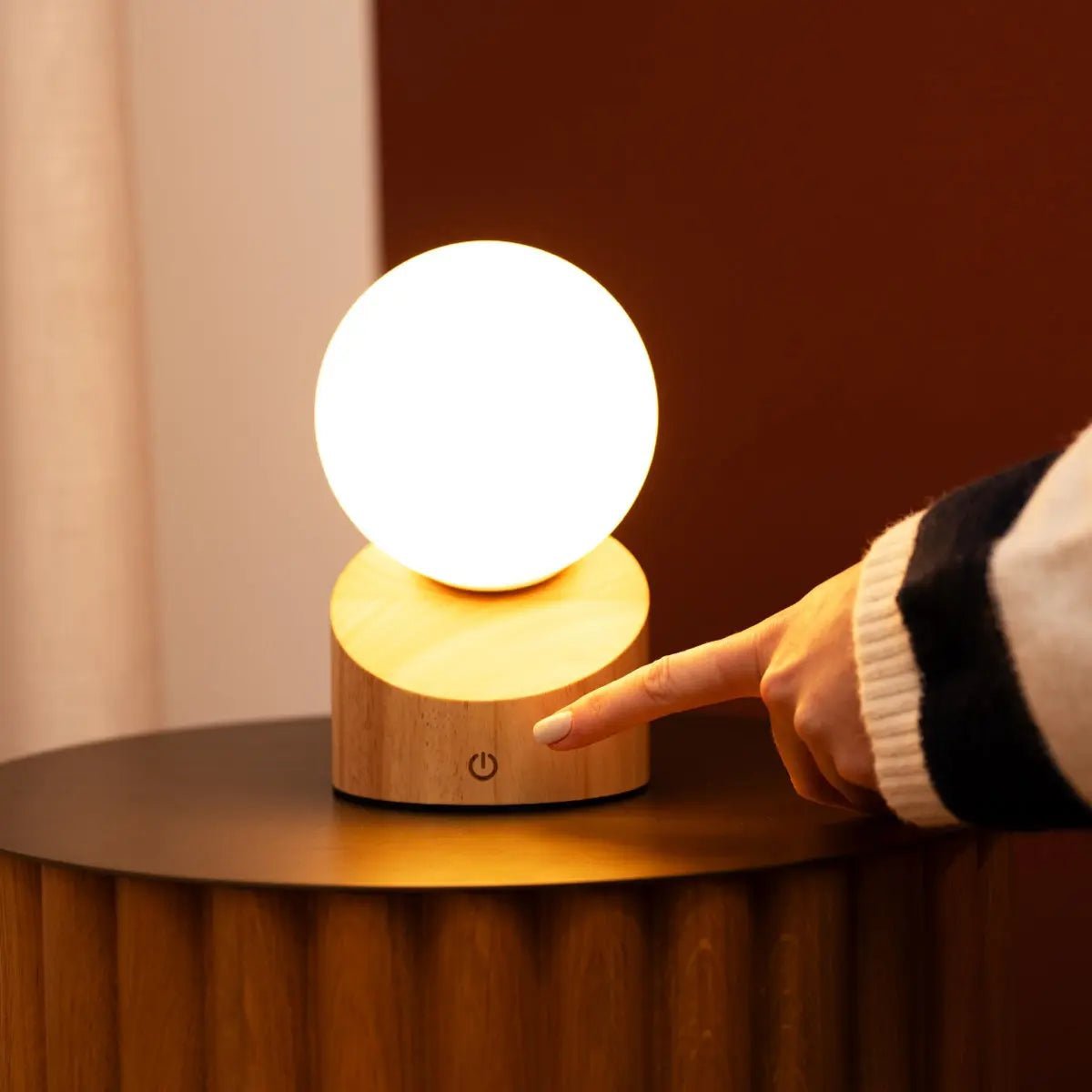 Morris Light Brown Rechargeable Lamp