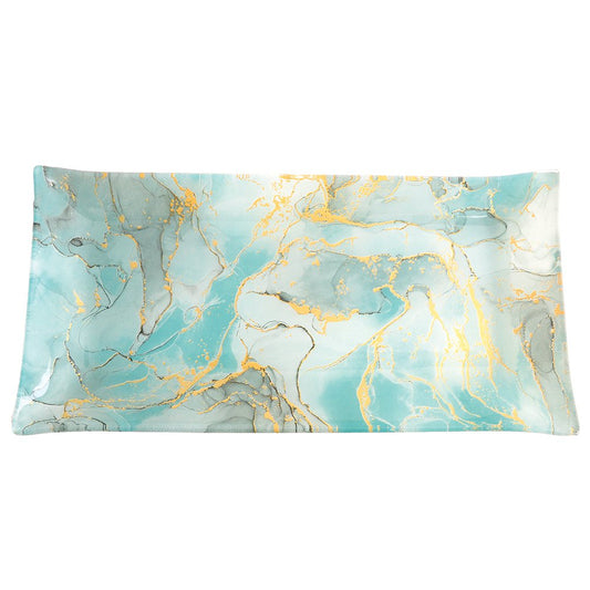 Gyllene hav rektangulära fat 29,5x15cm - 2-pack