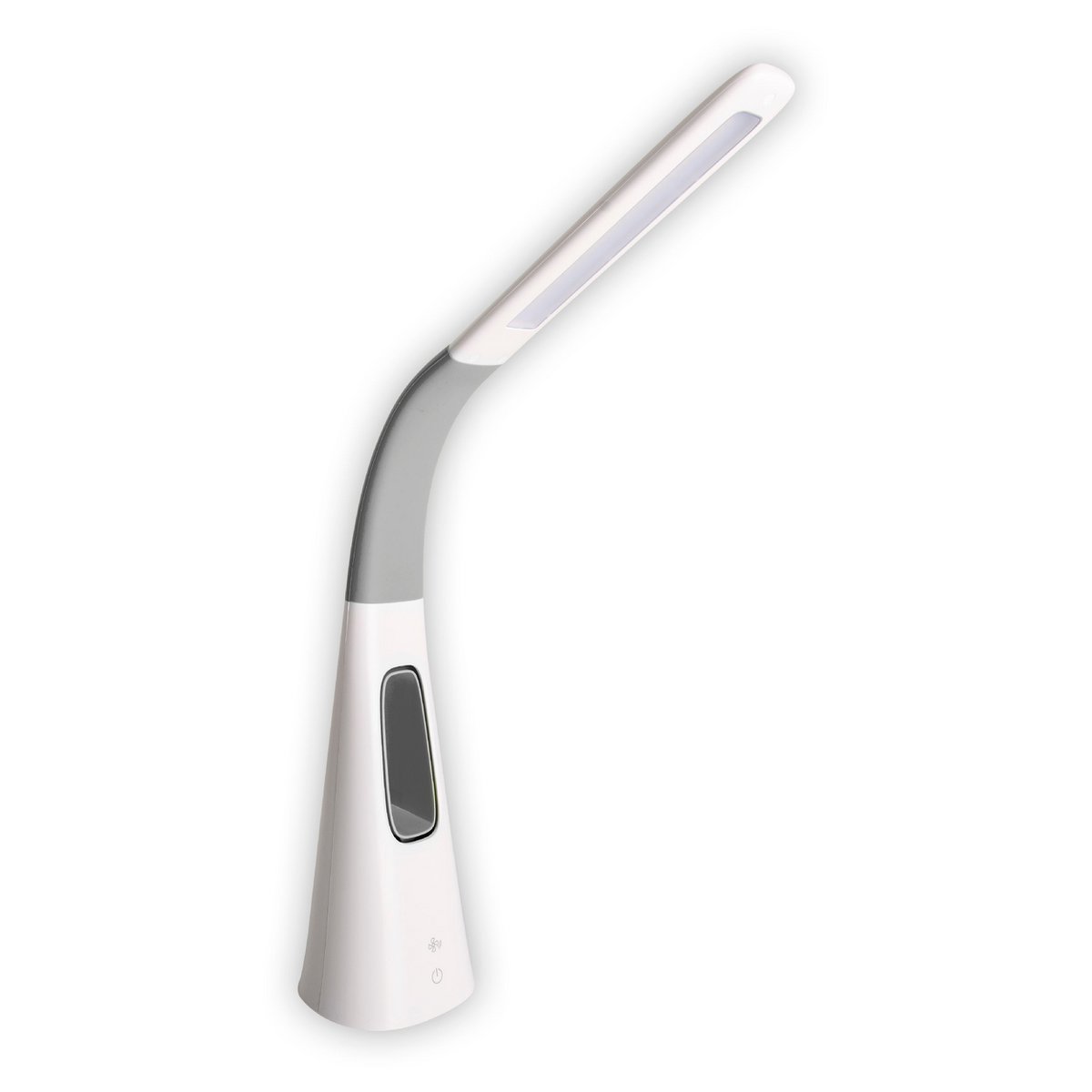 LED table light "Ventu" with fan, with touch, dimmable, made of white plastic, firmly built-in LEDs, 40 cm high