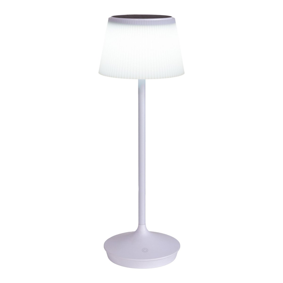 LED Leuchte "EMMI" für Außen und Innen, Tischlampe aus Metall und Kunststoff, mit fest verbauten LEDs, LED Tischlampe für Balkon, Terrasse, Garten, Wohnzimmer, Wintergarten, ca. 38 cm hoch