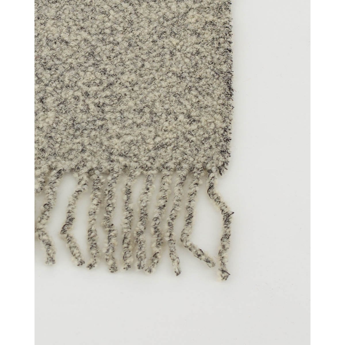 Wool bouclé throw blanket PARIS ivory