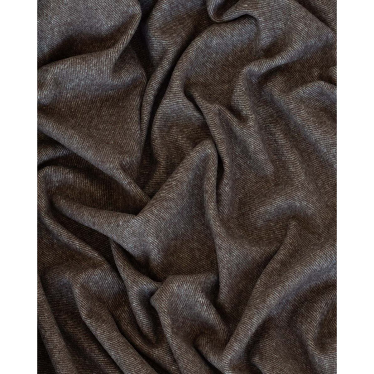 Merino/cashmere Throw Blanket TIBET brown