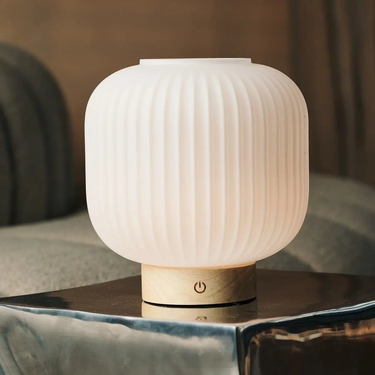 Lyla Light Brown Unique Rechargeable Lamp