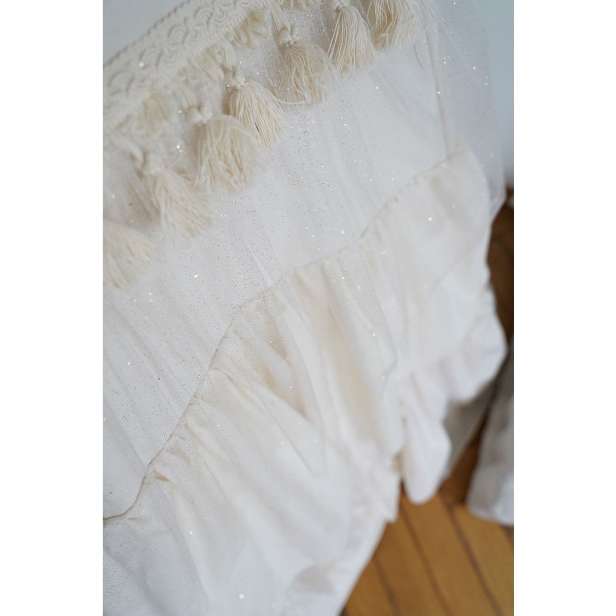 “Boho” Teepee Tent with Frills and Embroidery