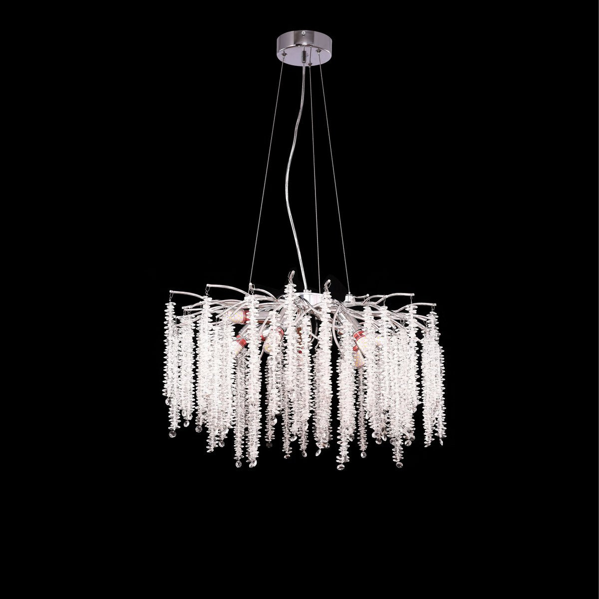 Hanging lamp frost silver 60cm