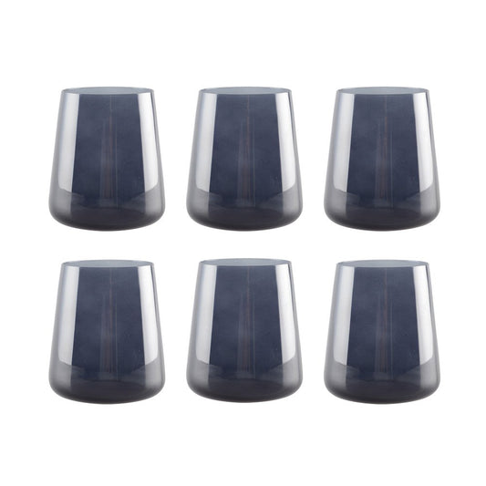 Black water glasses - Lot of 6