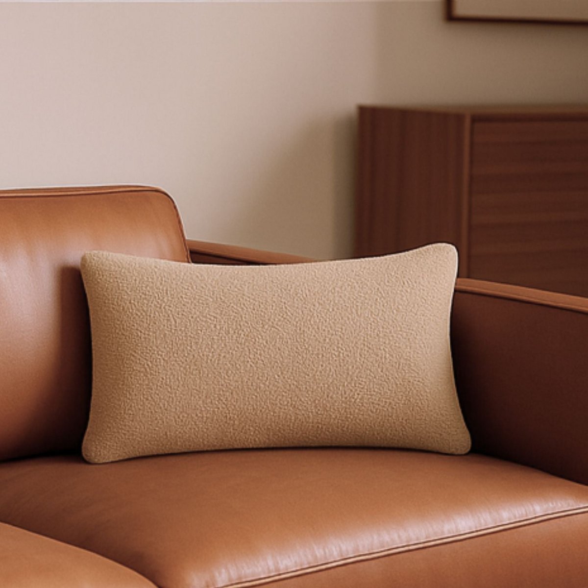 Decorative Cushion Teddy Beige 30x50 cm