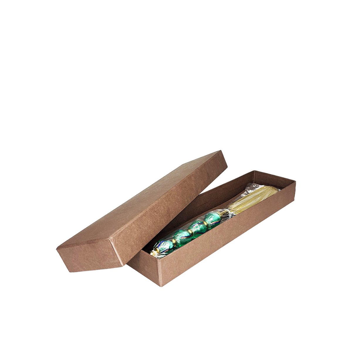 Golden pie server with green pearl handle