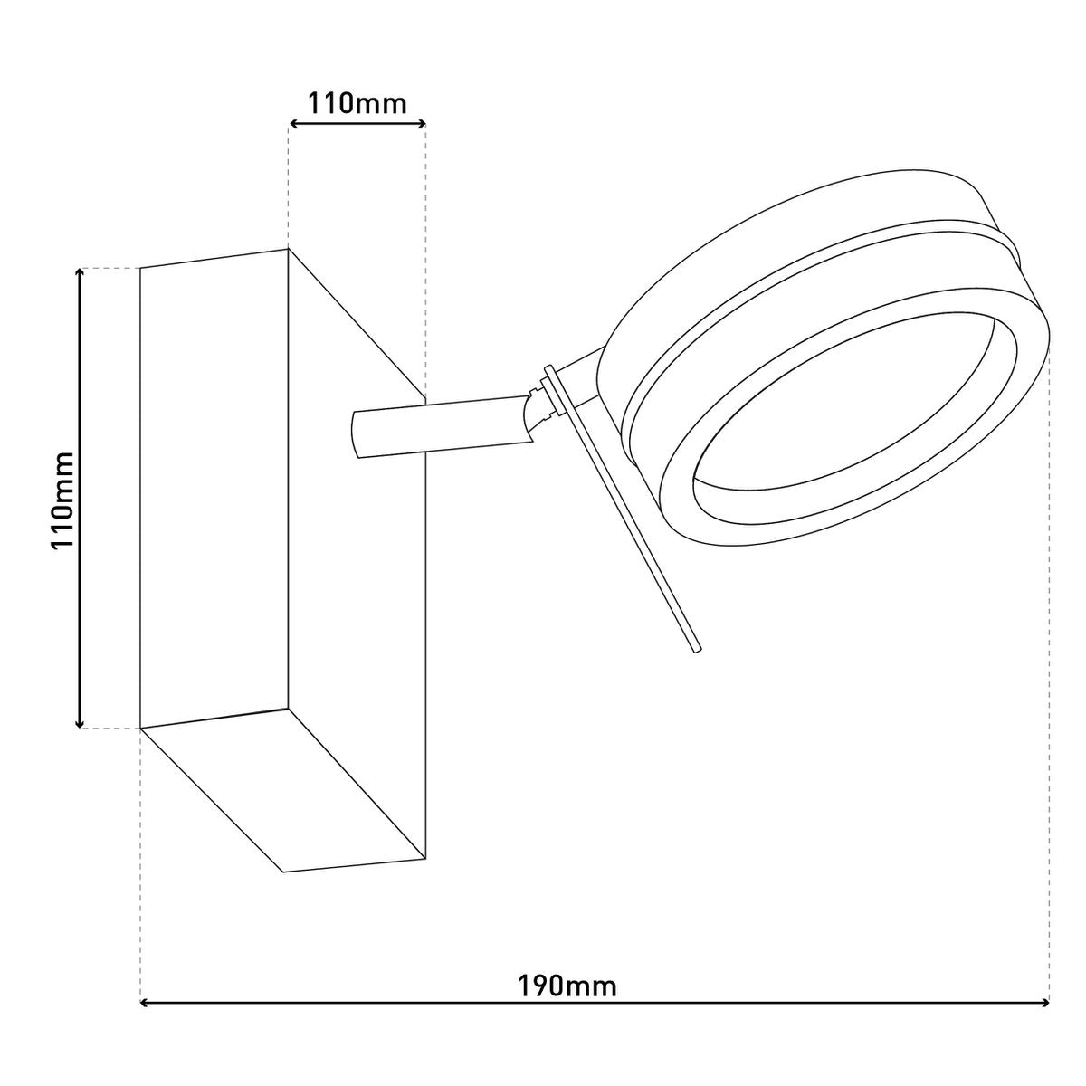 LED-vägg- och taklampa "Triberg"