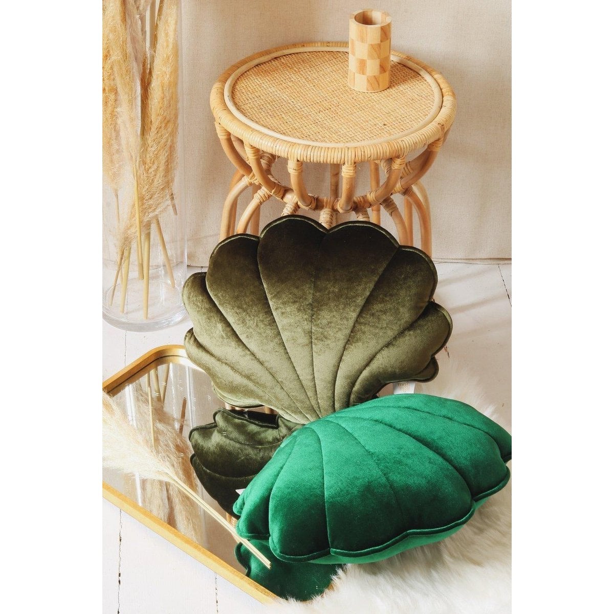 “Khaki Pearl” Velvet Shell Pillow