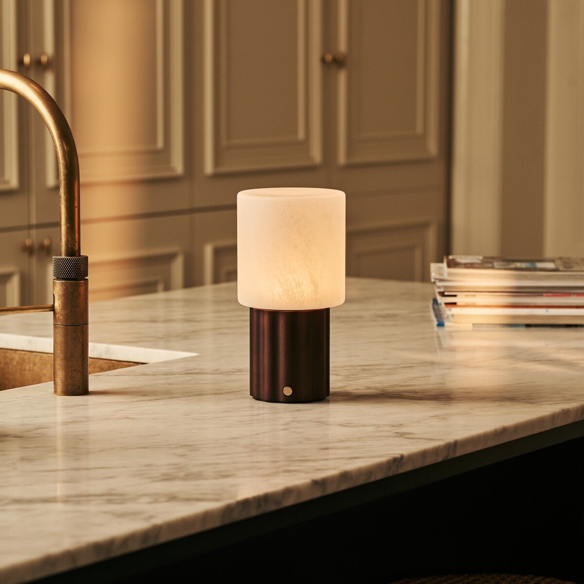 Frank Dark Brown Rechargeable Table Lamp
