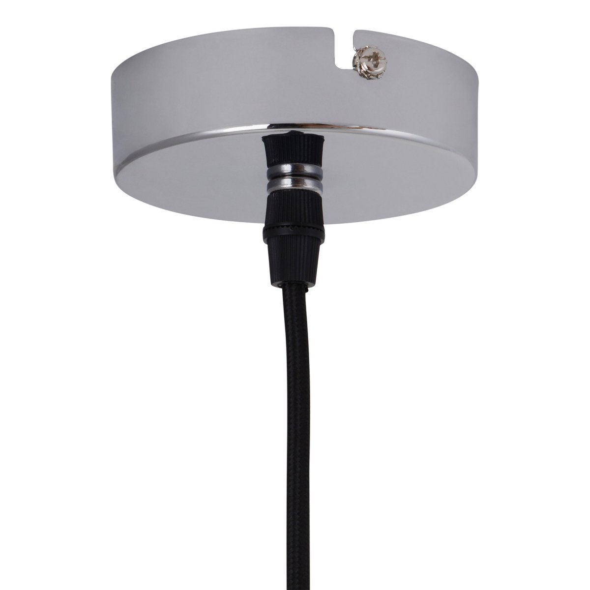 Pendant lamp "Style", retro classic, pendant lamp made of chrome-gloss metal with E27 socket, umbrella Ø15 cm, ideal for dining room, living room and kitchen.