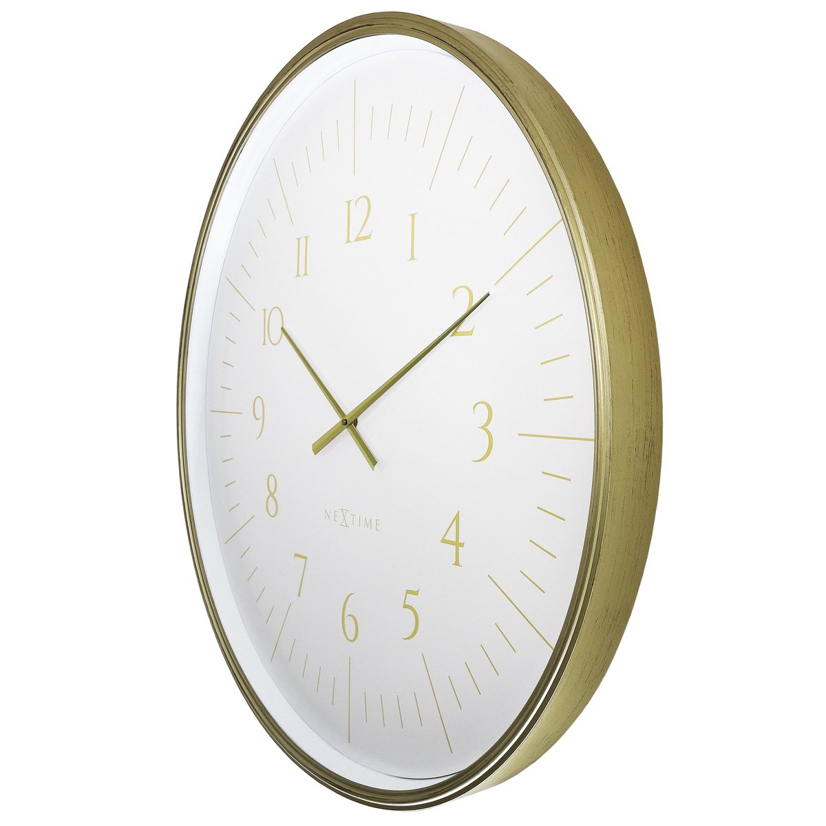 Wall clock 77cm-Black/White-Plastic-NeXtime 'Galaxy Large'