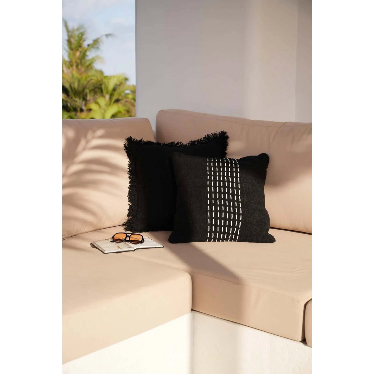 The Full Moon Cushion Cover - Black