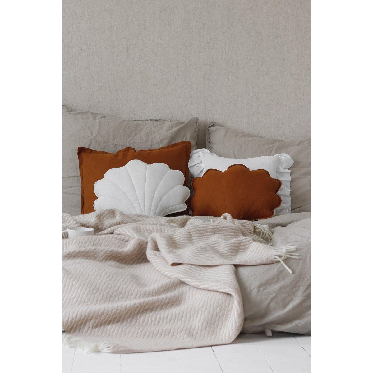 “White” Linen Shell Pillow