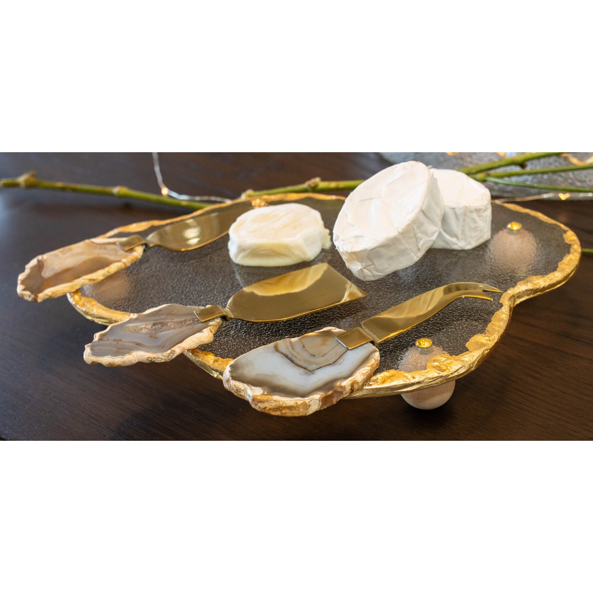 Cloud tray with Golden Bord 29.5x20.5x4cm