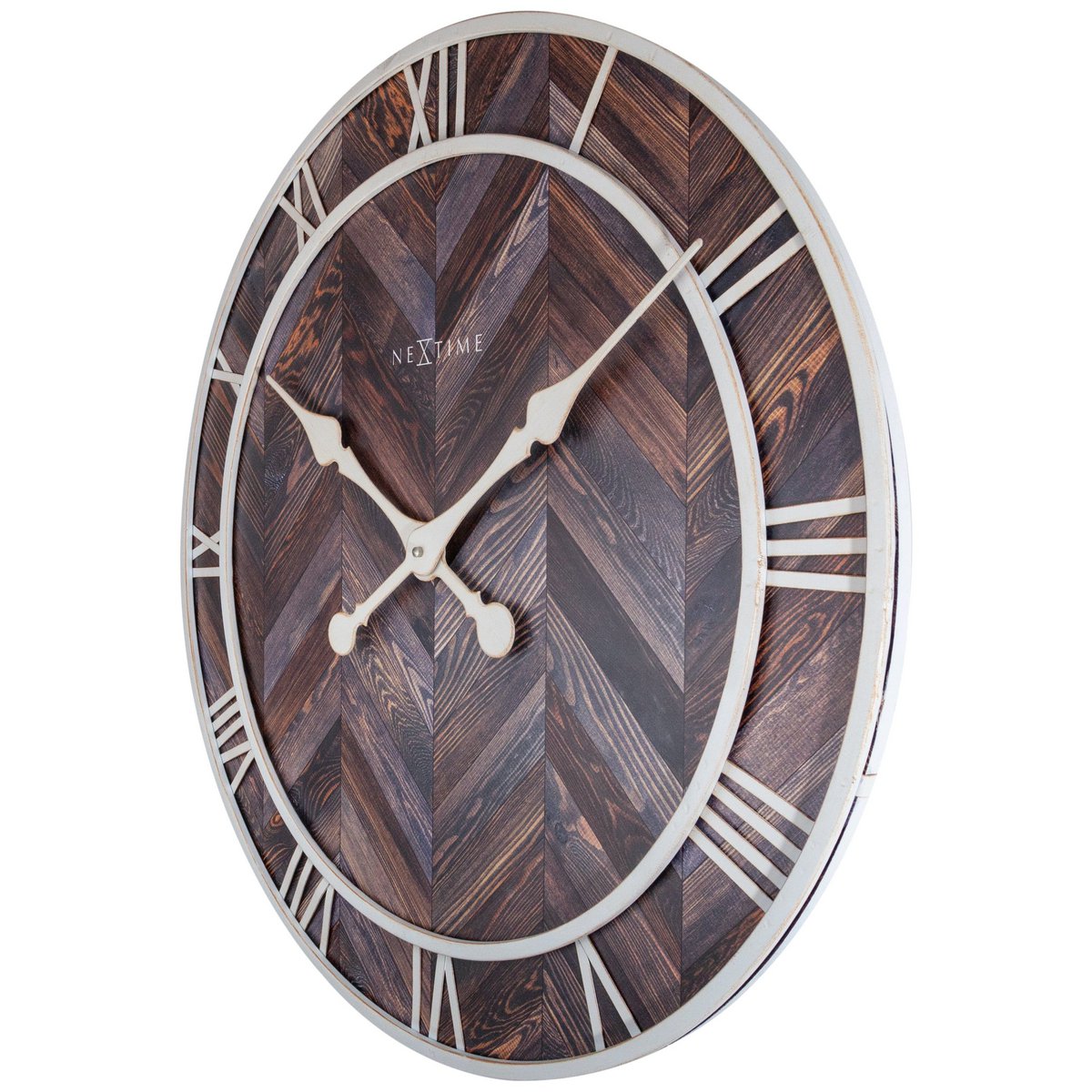 Wall clock - 58 cm - Wood/Metal - 'Roman Vintage'