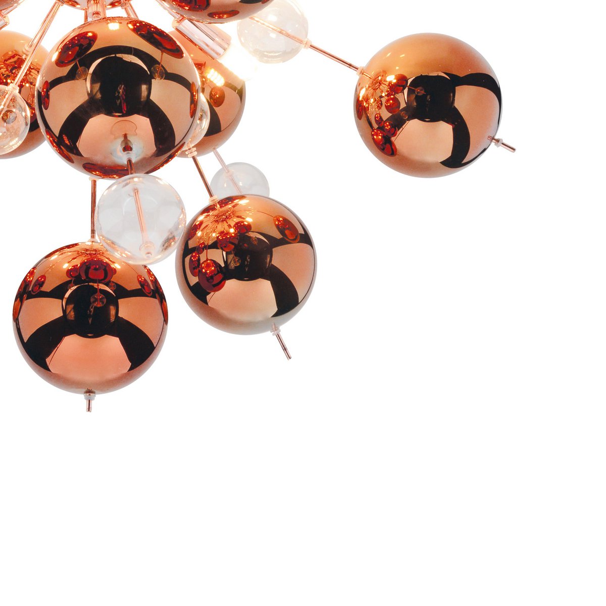 Ceiling light "Explosion" Metal and glass, G9 versions, ceiling lamp for dining room, living room, hallway or office, Ø57 cm