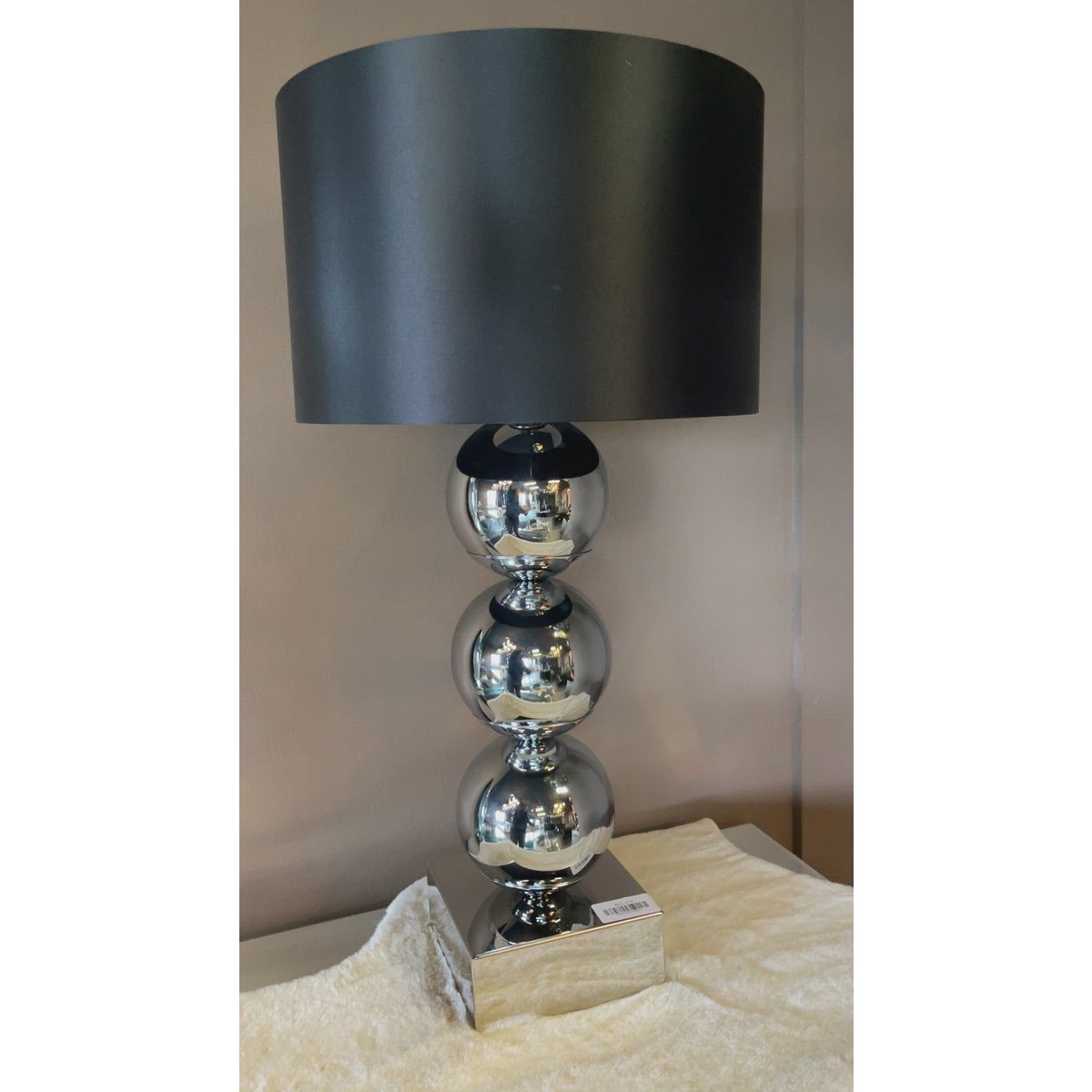 Globe lamp Block base Chrome
