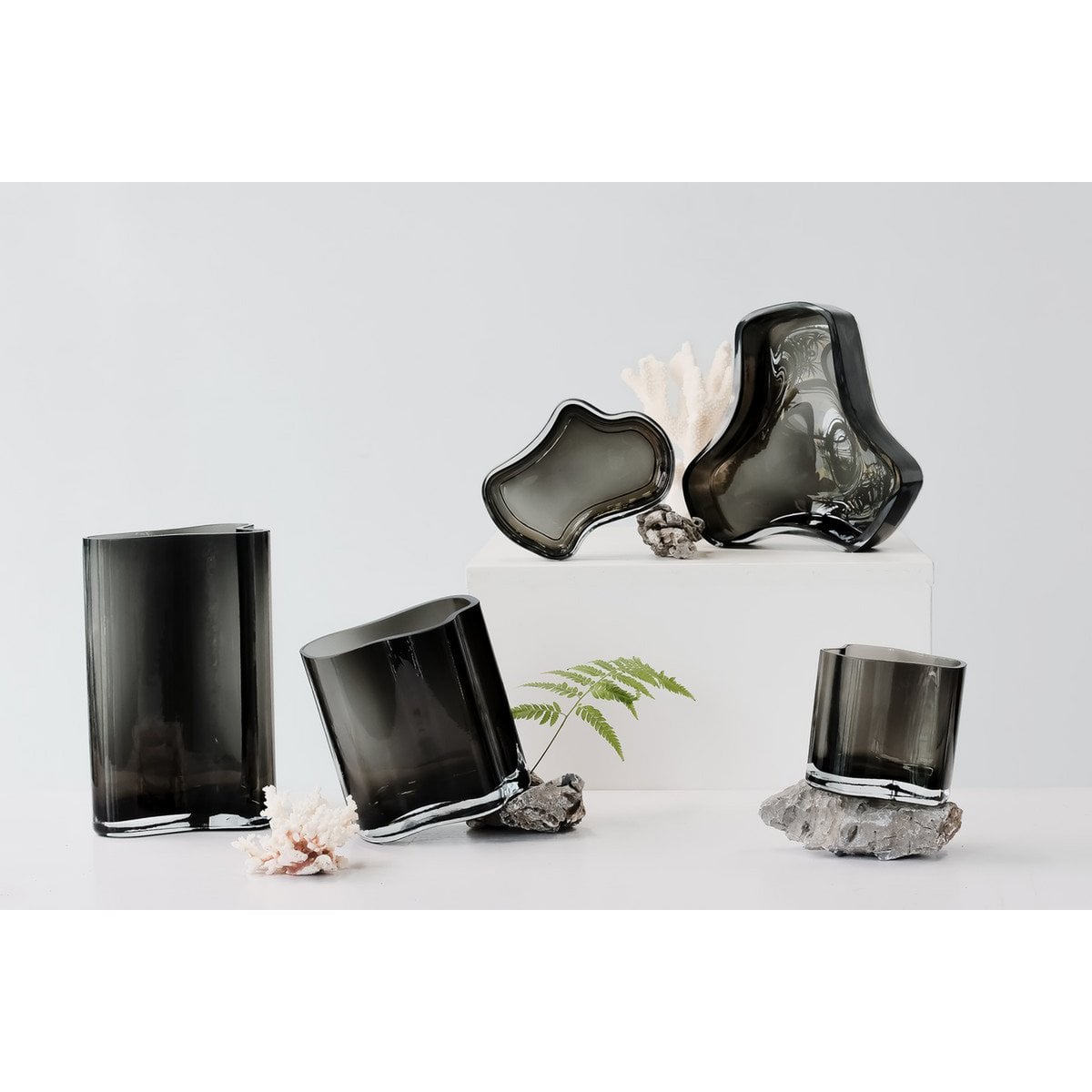 New modern design tall vase inspired by CORAL and Aalto, COR30GR
