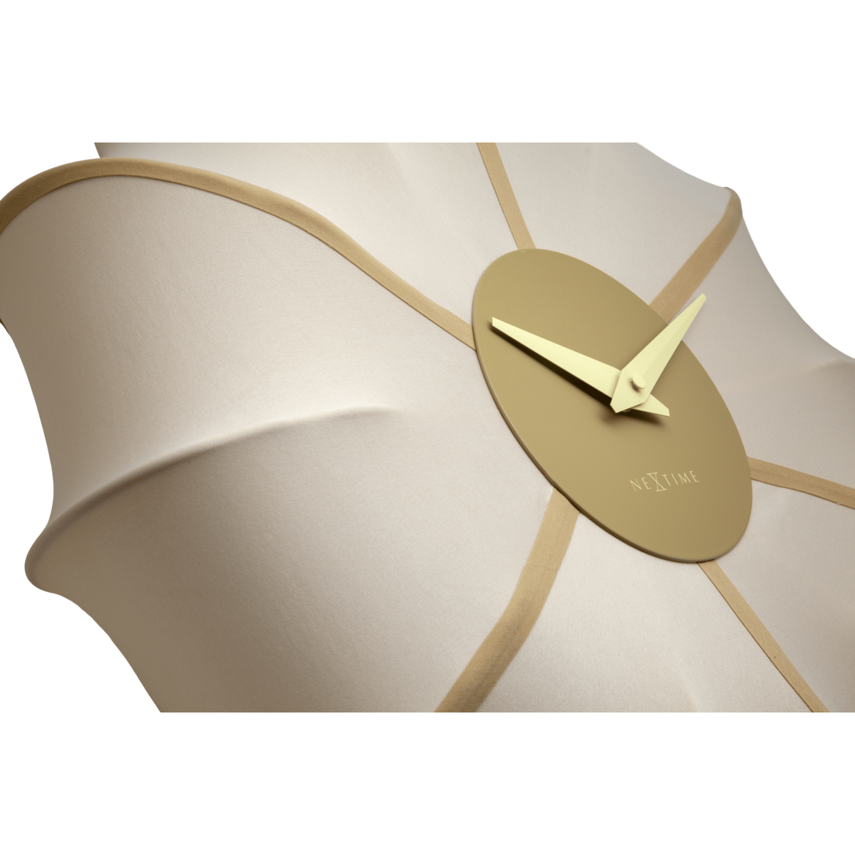 Wall clock 50cm-Silent-Fabric/Metal-NeXtime 'Ultimo'