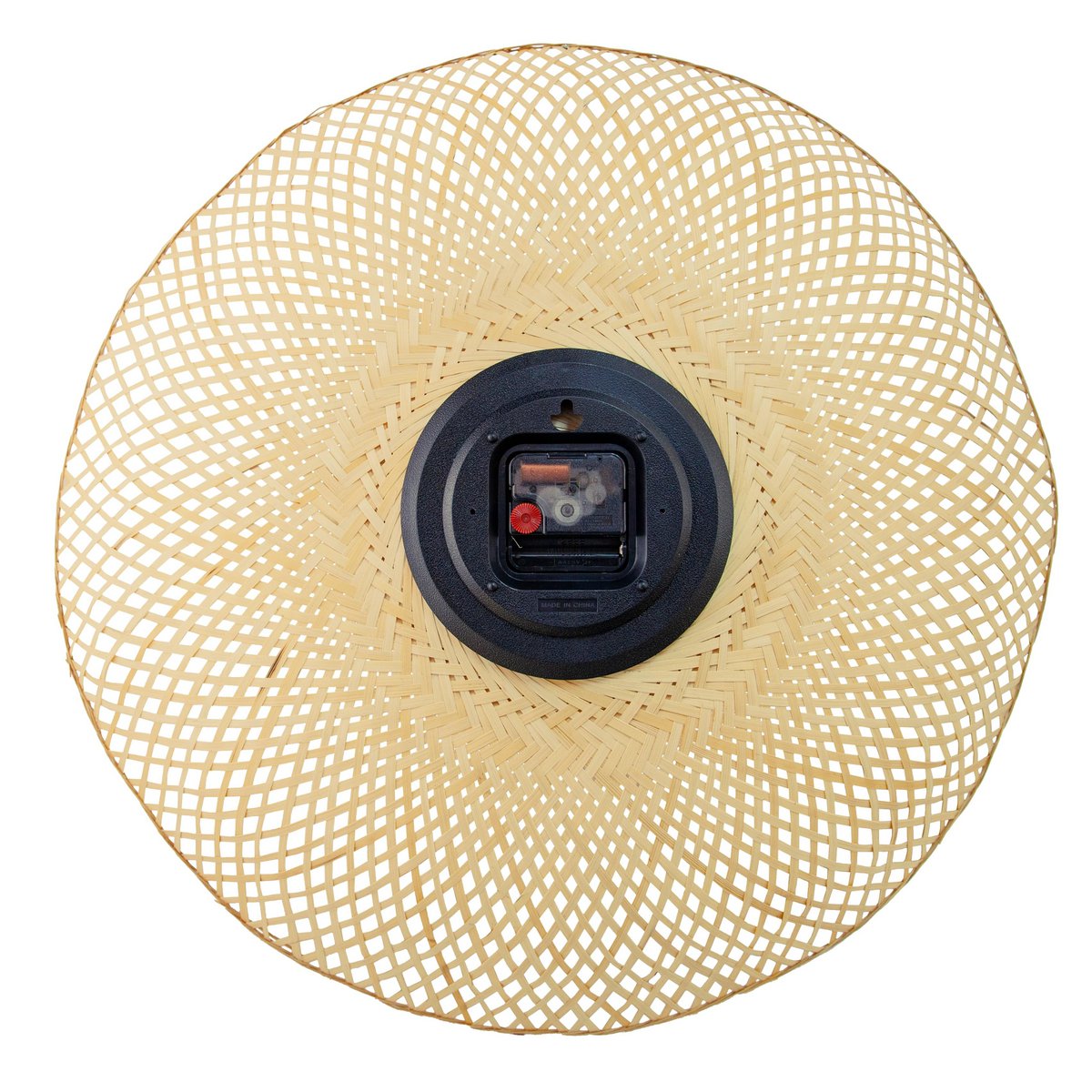 Väggklocka 60cm-Tyst-Brun/Svart-Bambu-NeXtime 'Vortex'