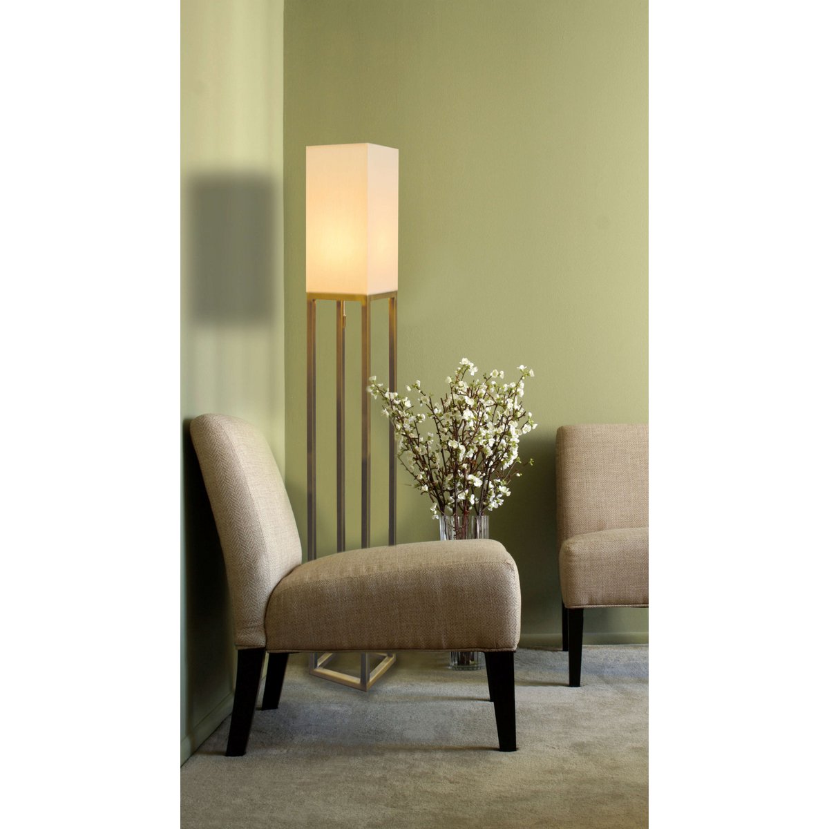 Standing lamp H: 150cm beige "Alfa"