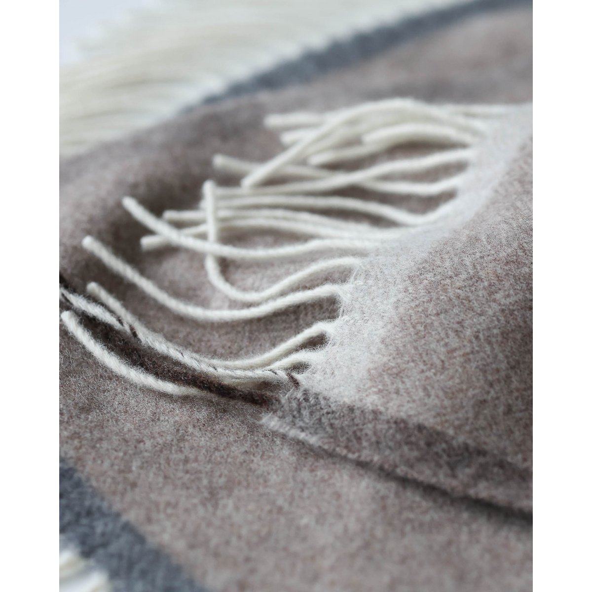 Merino/cashmere Throw Blanket MILANO - brown