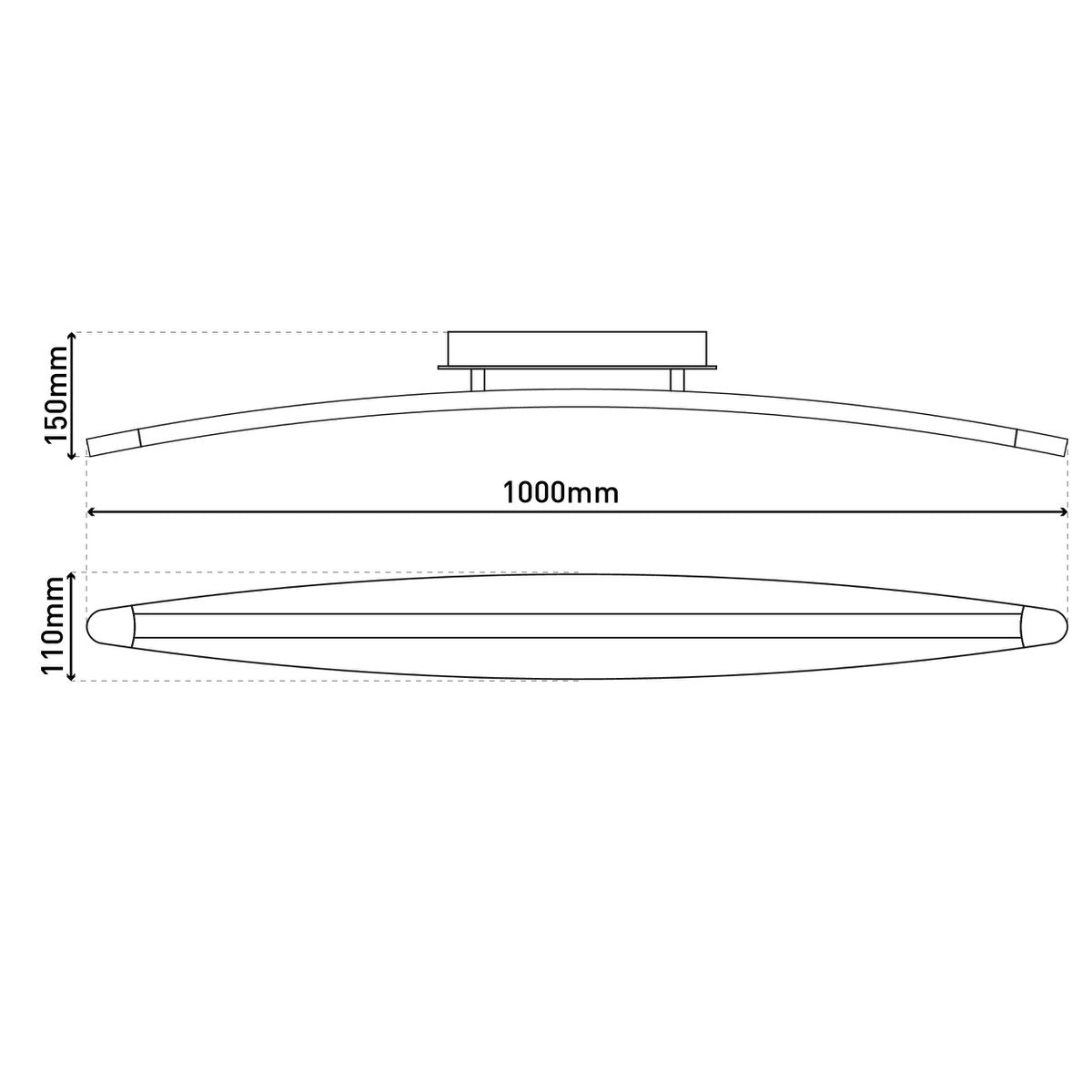 LED-taklampa "Bow"