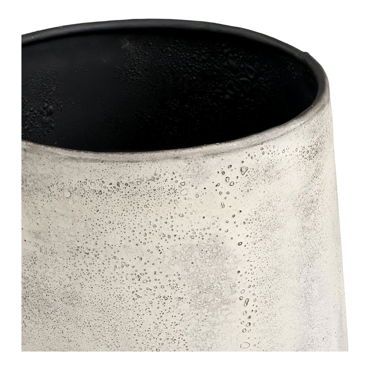 Hou Decorative pot, metal, antique beige, set af 2
