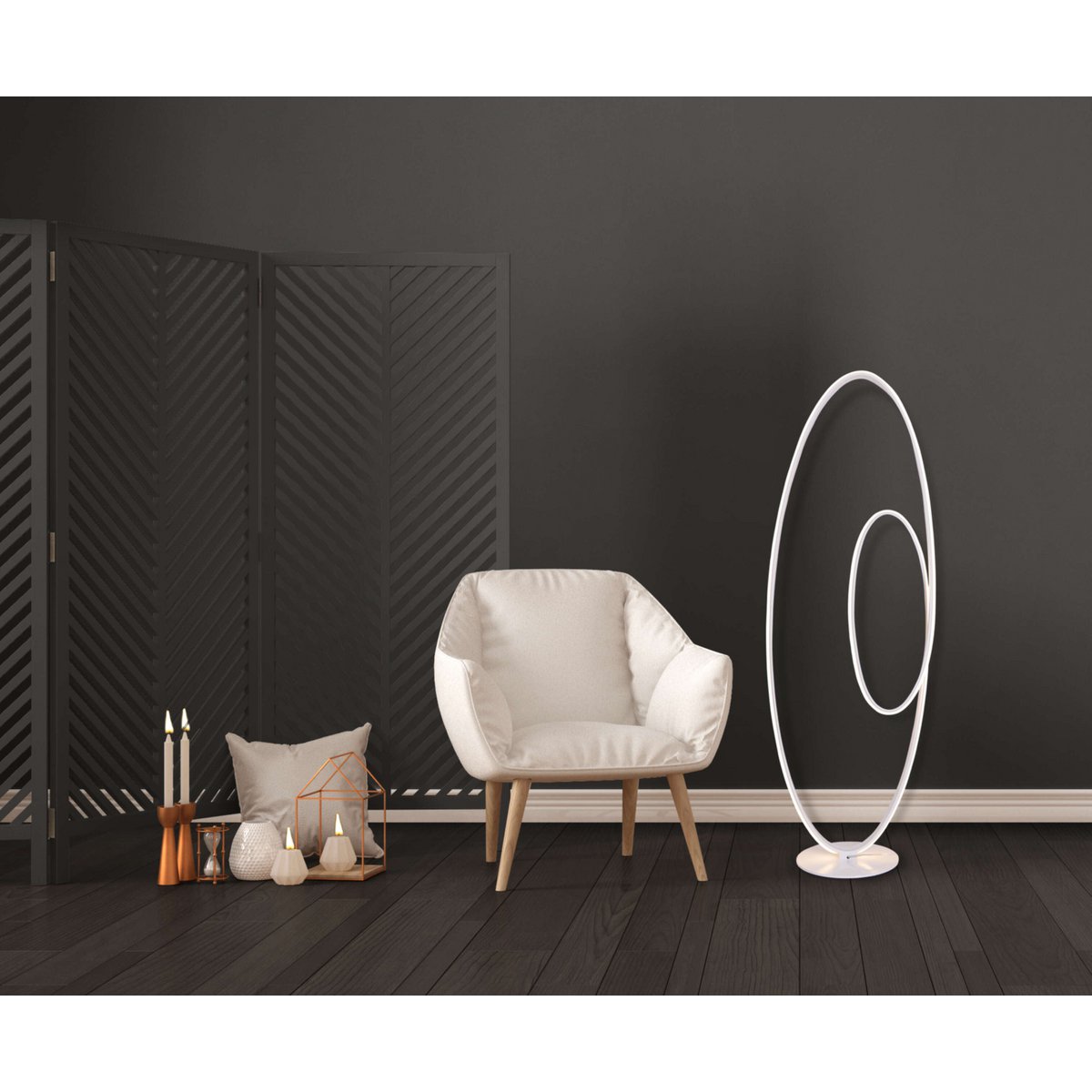 LED floor lamp h: 120cm white "Odrive"