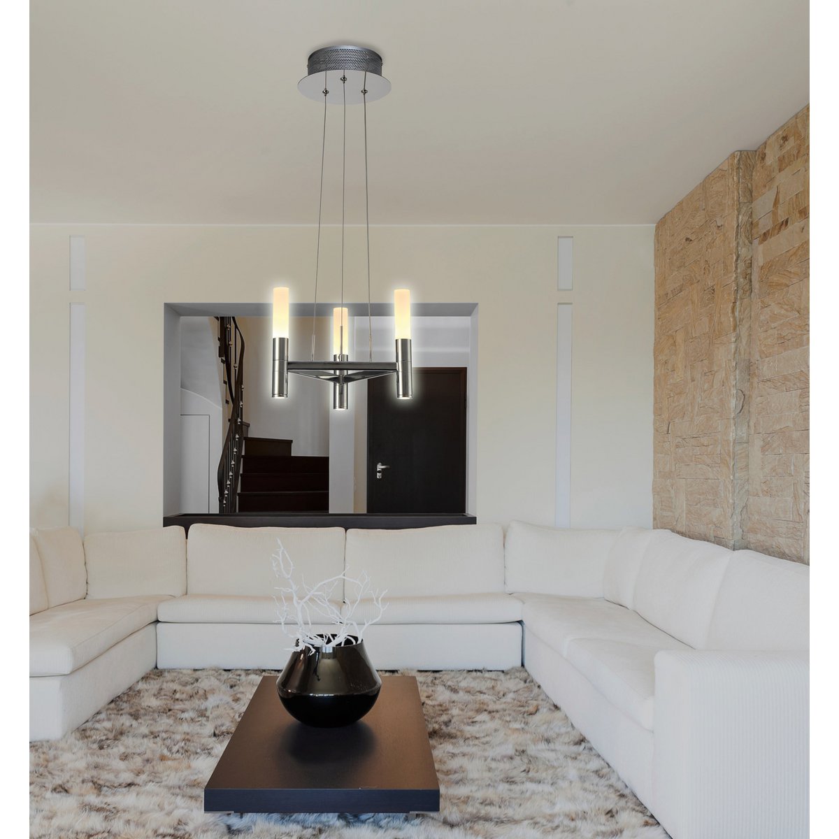LED-krona 3-lågig ø: 28,4cm Upp/Ner "Castle"