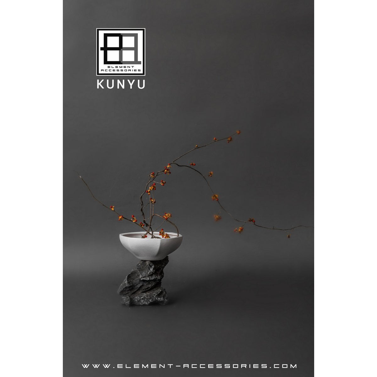 Modern Asian style bowl, high end design and finish, KUNYU30WH