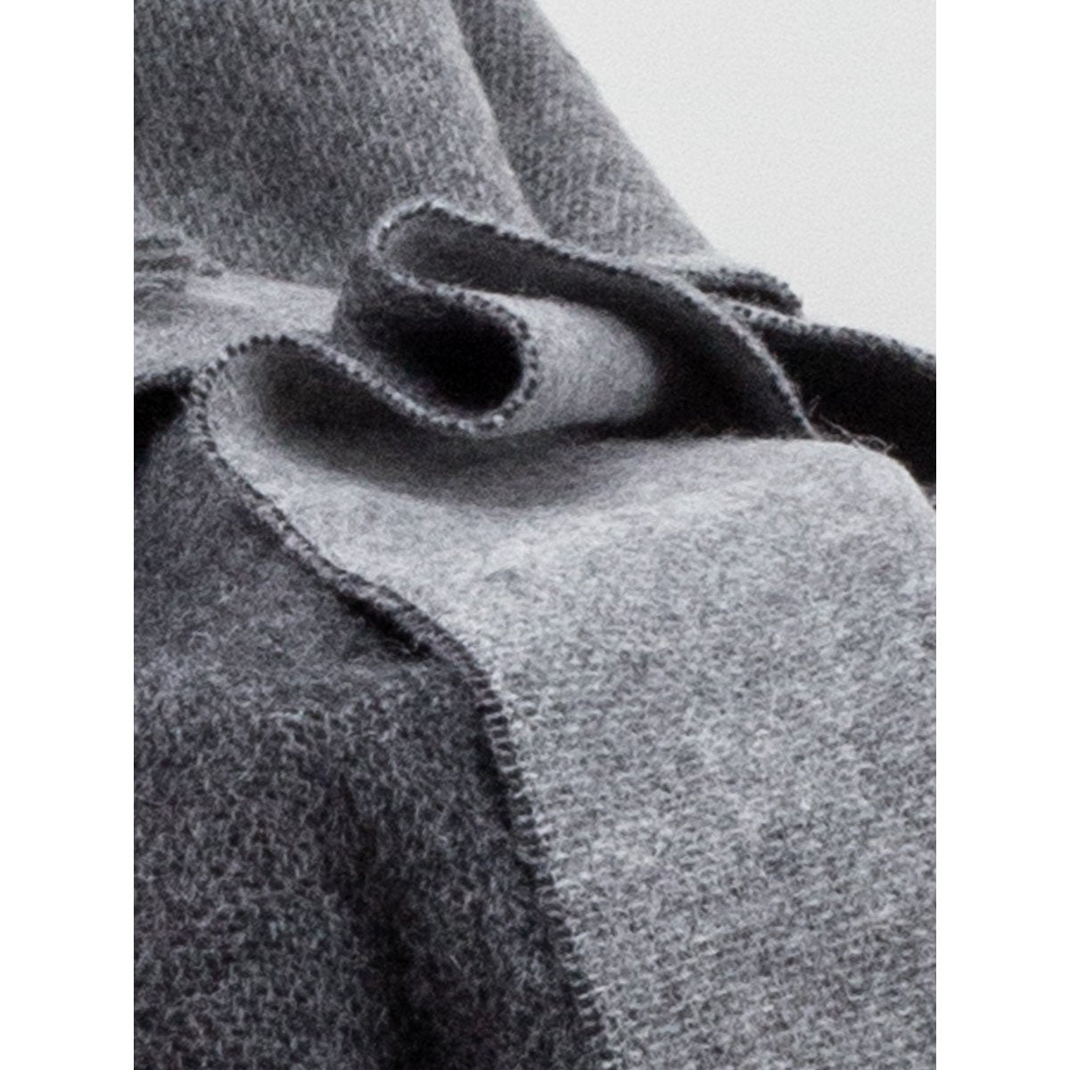 Reversible wool Throw Blanket ONYX