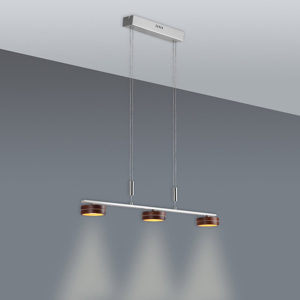 LED triple pendant light "Triberg"