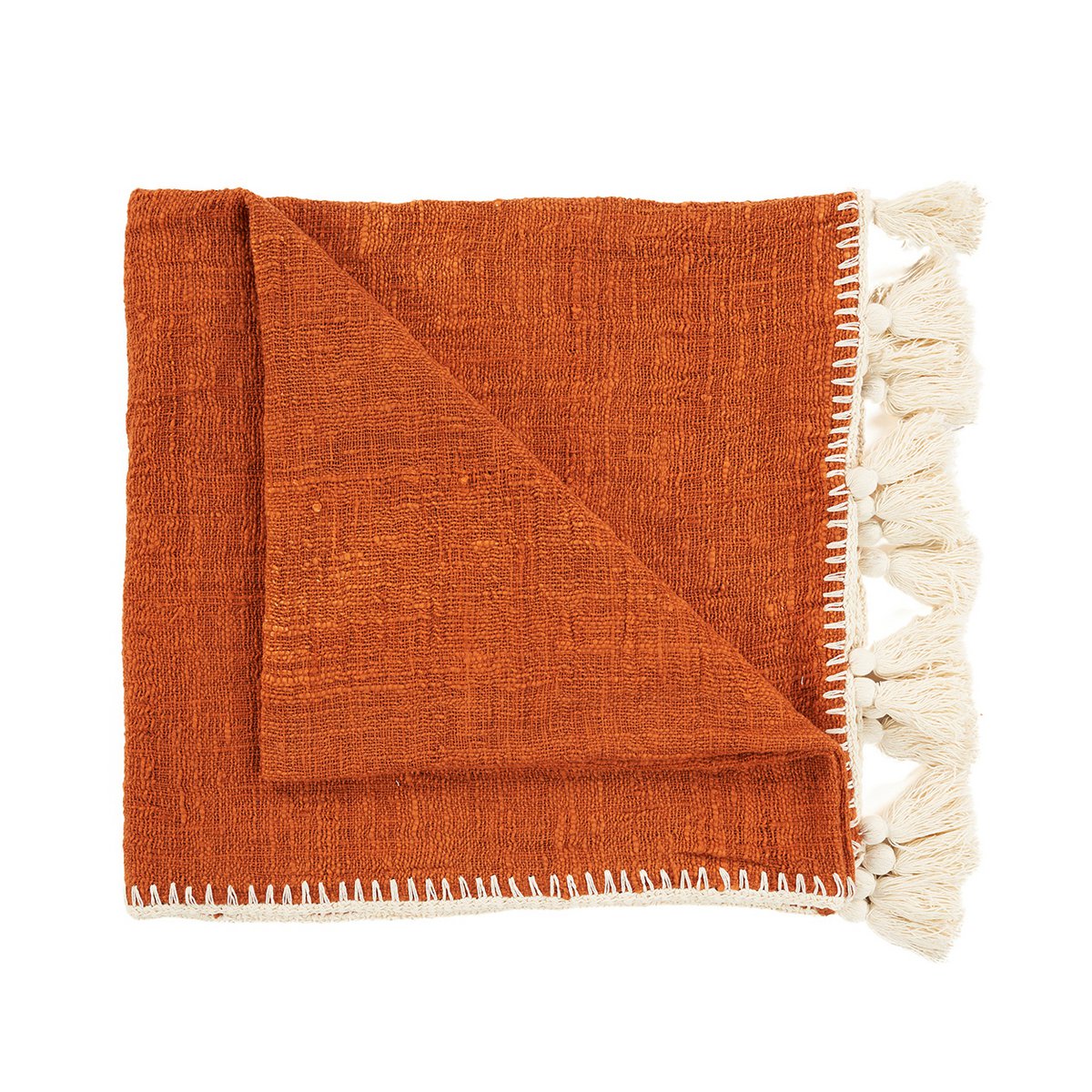 The Stitch Bed Throw - Terracotta