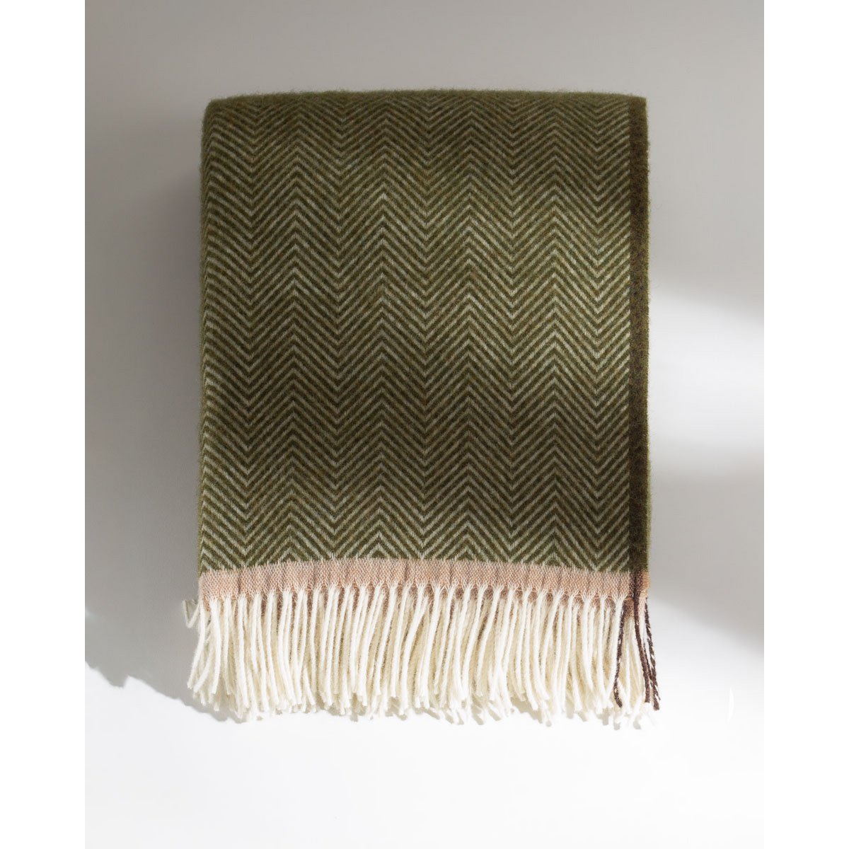 Wool Throw Blanket Denver olive