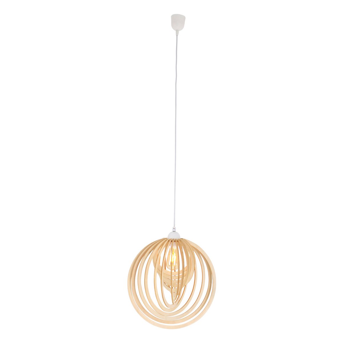 Pendant lamp "Armella" Ø 40 cm, 1x E27 (not included) made of wood and plastic, for eating rooms, living room, office, children's room